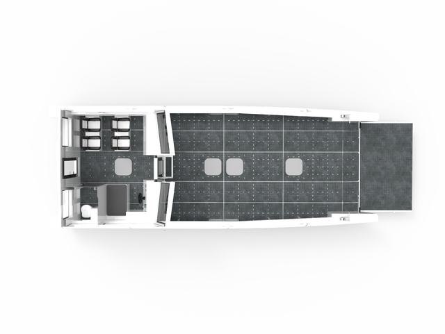 تخصيص عالي المستوى فاخر 11 م 36 قدم قارب عمل LCT ملحوم من الألومنيوم مع شهادة CE