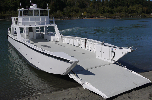 14 م 13 طن تحميل الألومنيوم سفينة شحن البحر المفتوح بارجة قارب الإنزال للبيع