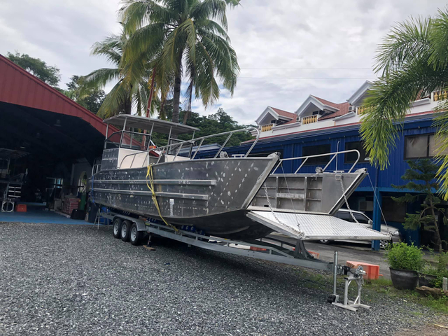 سفينة شحن من الألومنيوم بطول 10 أمتار معتمدة من CE لـ 25 راكبًا وتحميل 5 أطنان